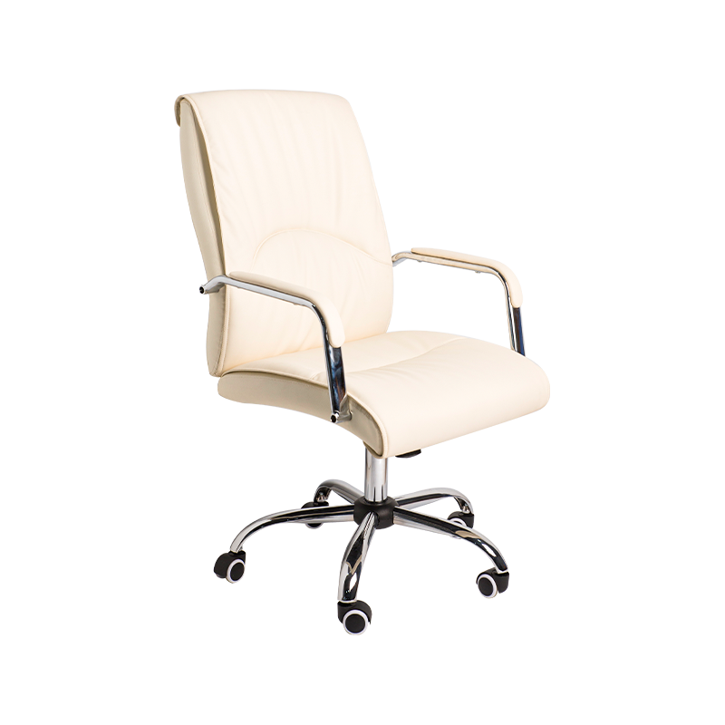 755 Popular design executive PU office chair with chromed fixed armest