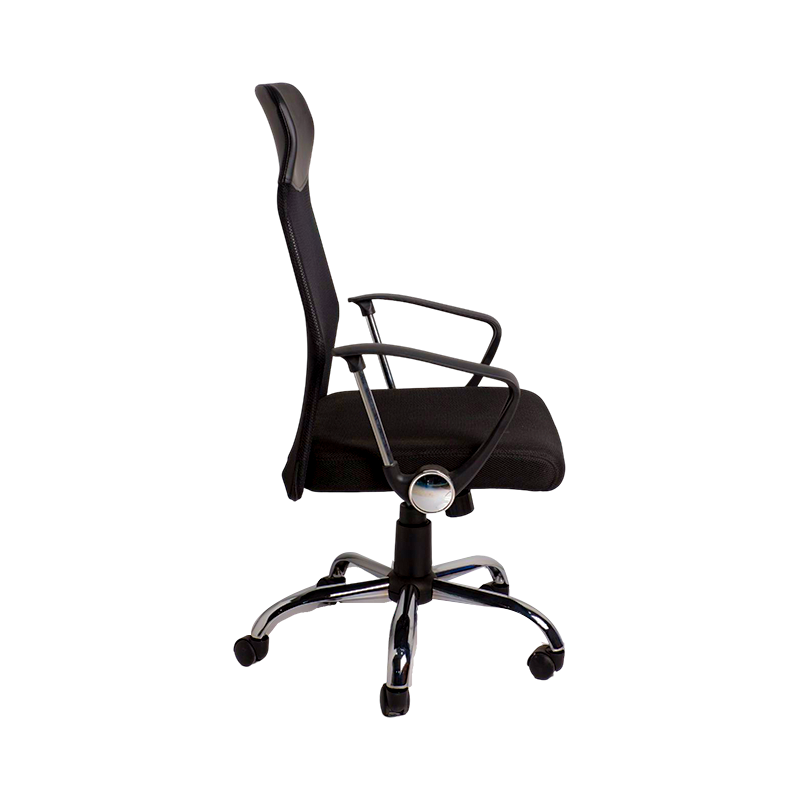 558-H High back simple office chair with 1.2cm thickness iron frame