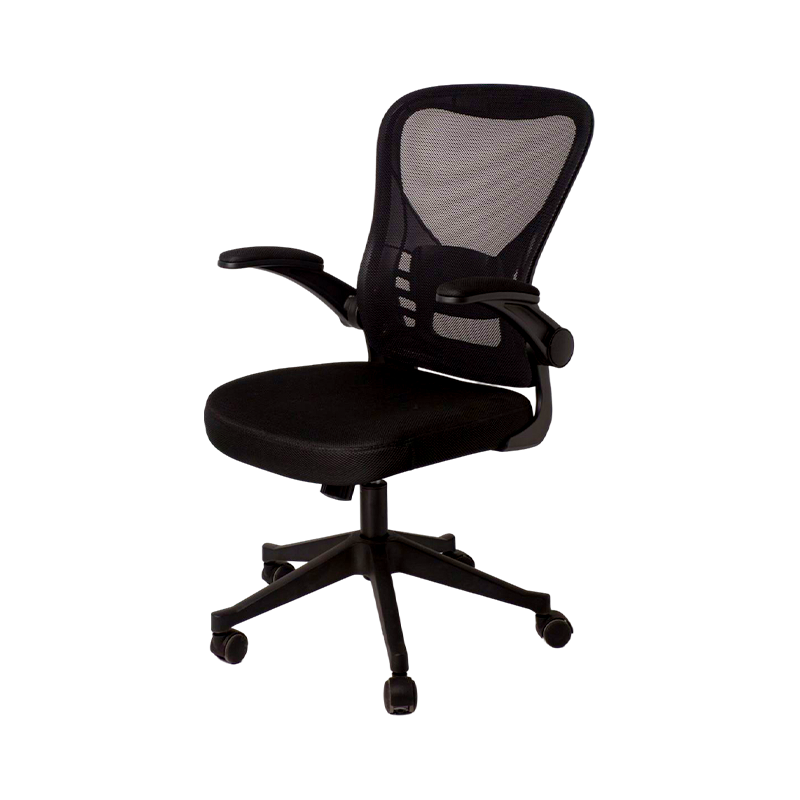 518-B Mid back plastic frame mesh office chair with rotatable armrest