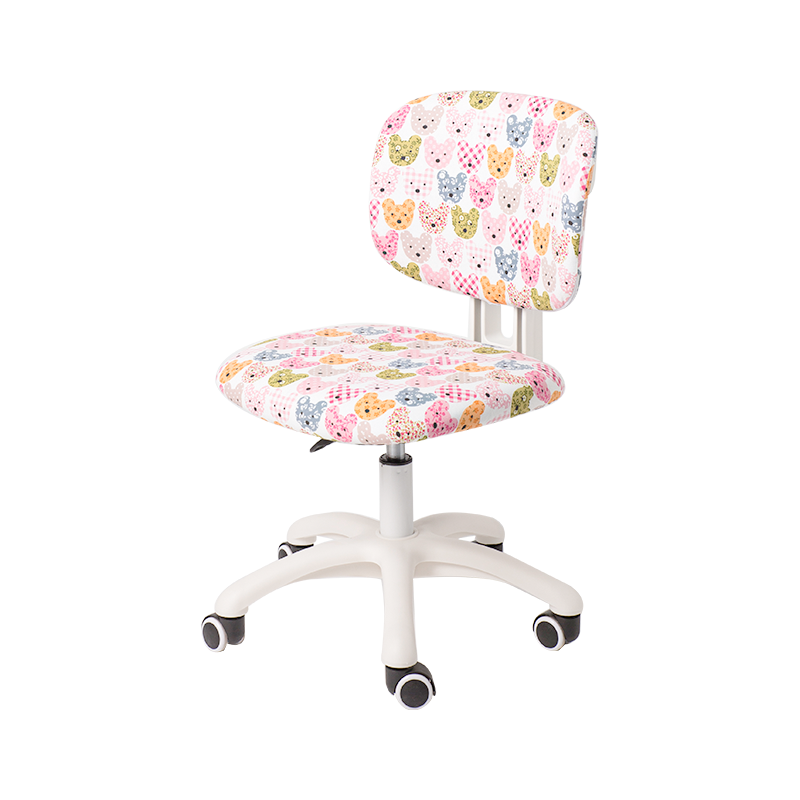 Student office chair-3 pink colorful cartoon fabric student chair for study