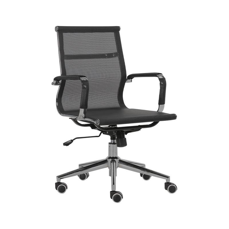 Y-572-L Mid back chromed steel frame mesh office chair