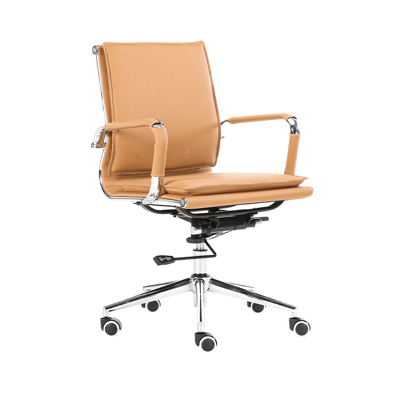 Y-5729A-L Mid back chromed office chair 