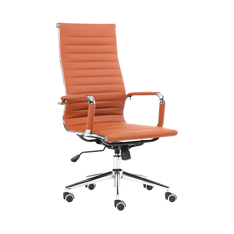 Y-5728-H High back chromed steel pu leather office chair