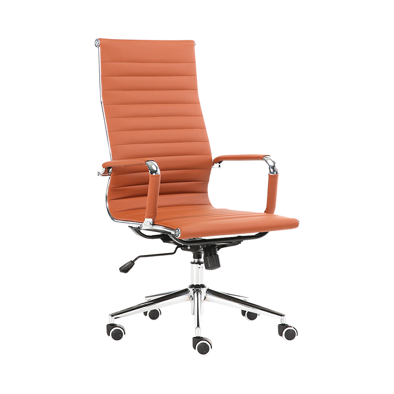 Y-5728-H High back chromed steel pu leather office chair
